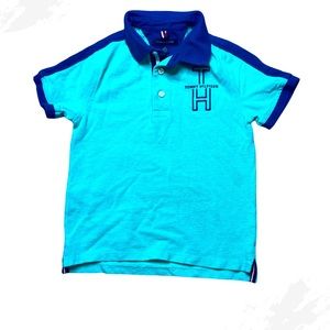 Boys Polo Shirt Green/Blue